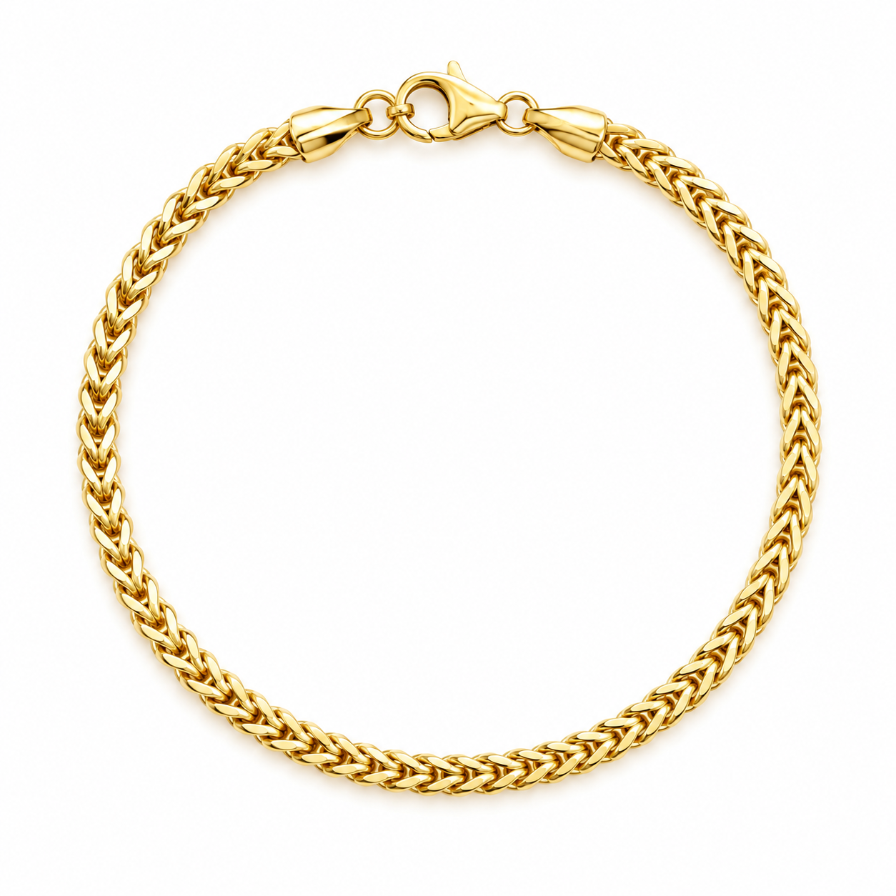 14K Yellow Gold Franco Chain Bracelet