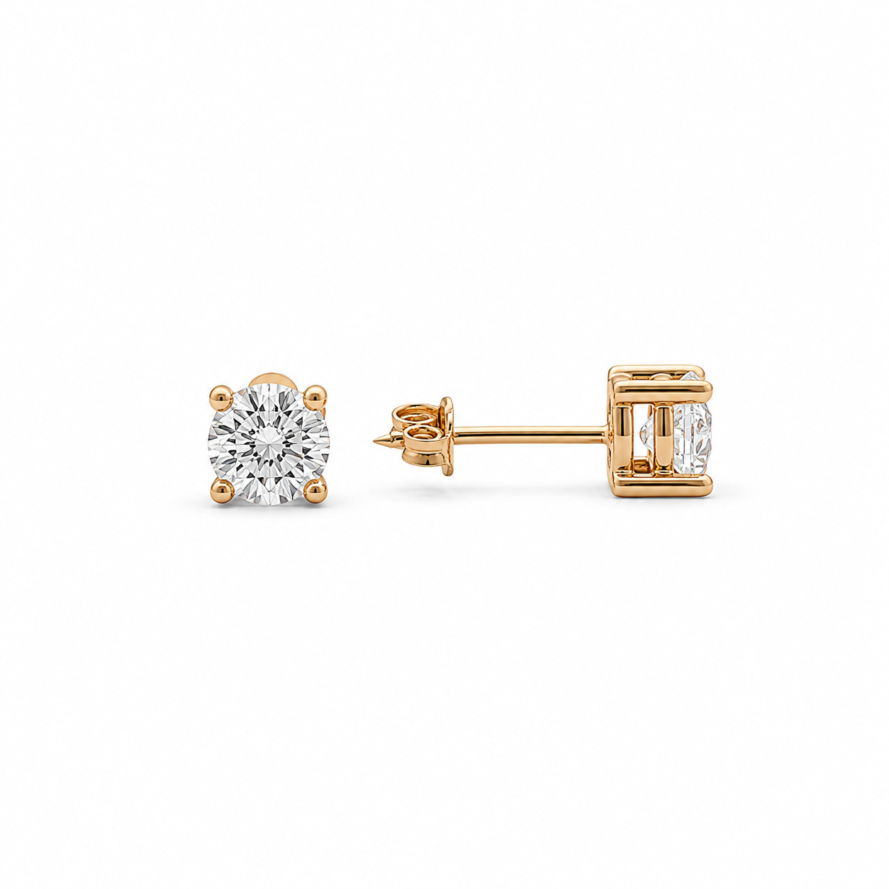 10K 6MM CZ Stud Earrings