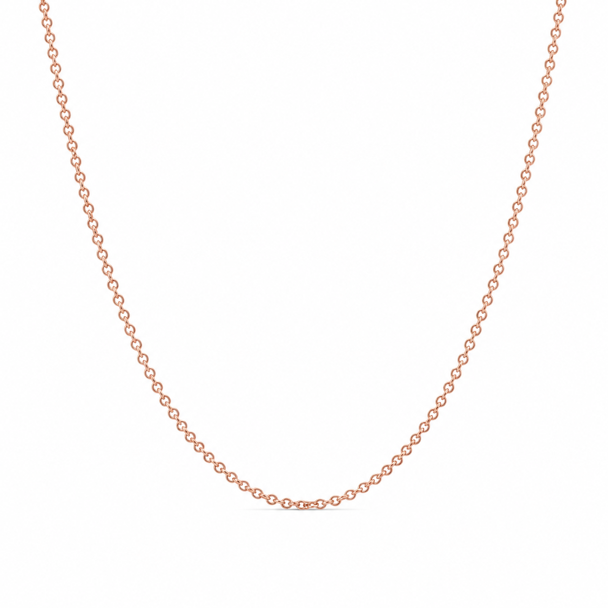 14k polished rose gold 1mm cab