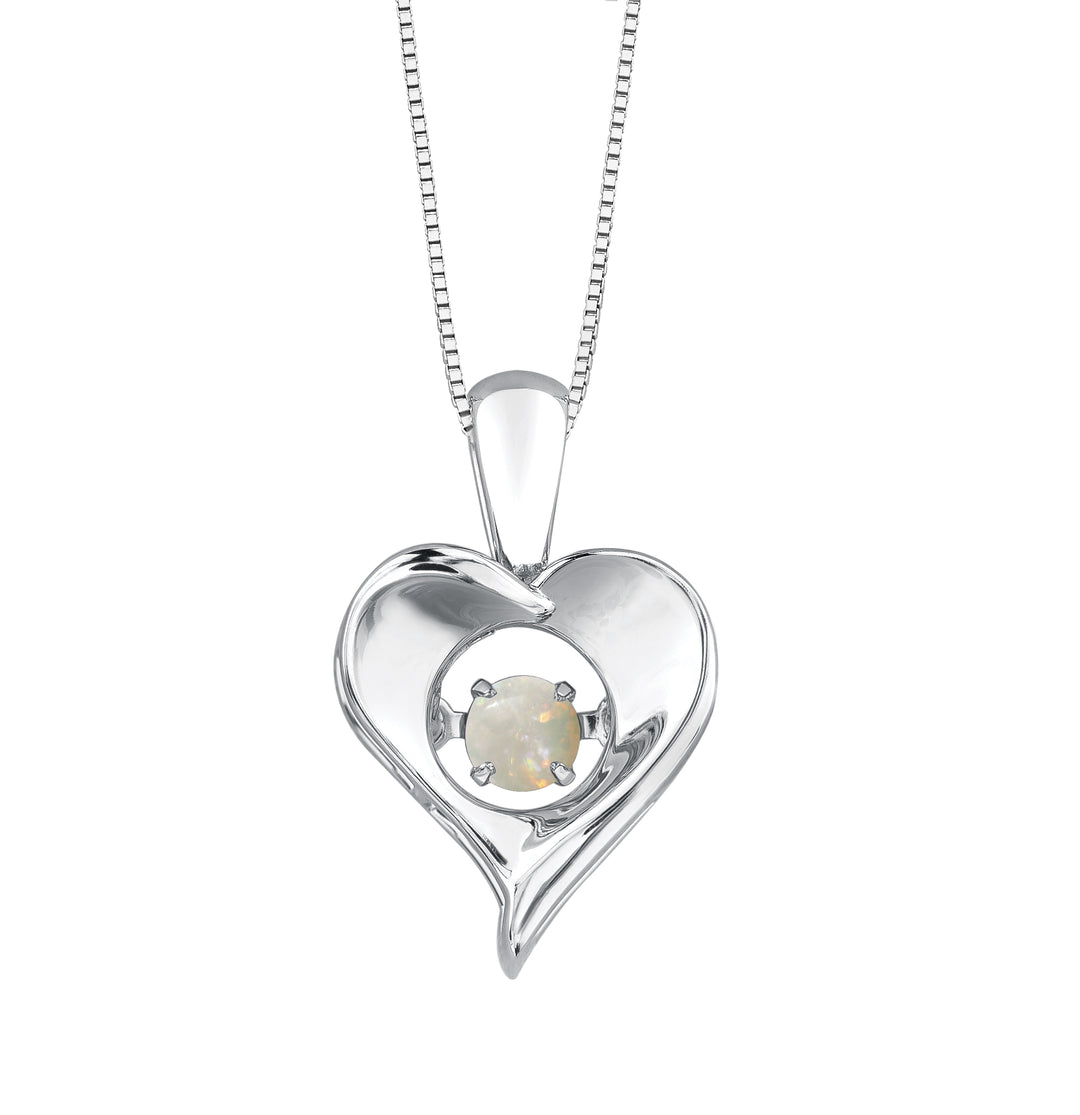 Pulse October Heart Pendant