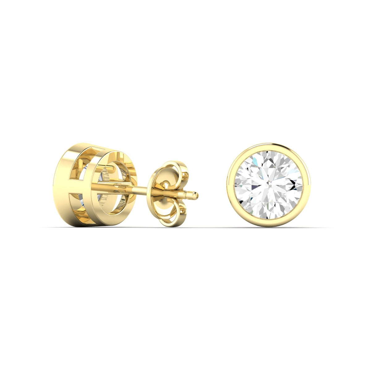 14K Diamond Stud Earrings, 1.00 TDW