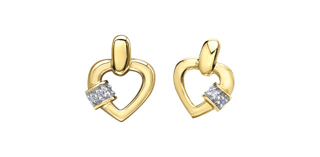 10 karat yellow gold heart sha