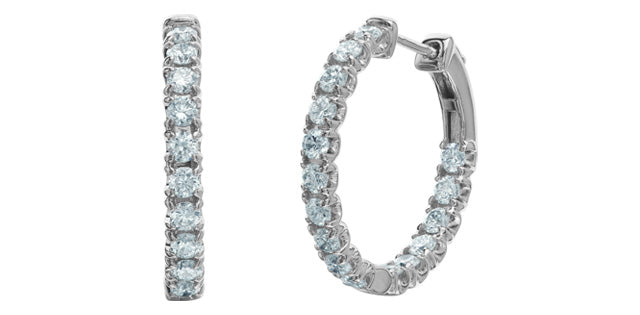 10kw Diamond Hoop Earrings 1.0cttw