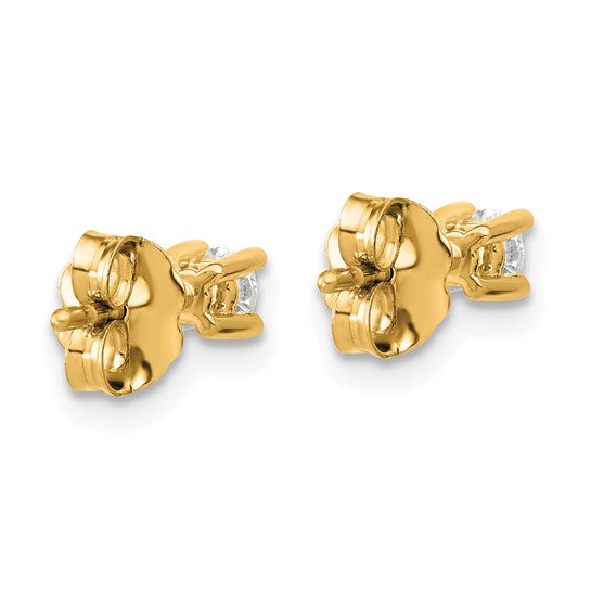 14K Yellow Gold 0.33ctw Round Lab-Grown Diamond Stud Earrings