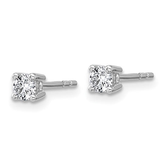 14K White Gold 0.50ctw Round Lab-Grown Diamond Stud Earrings