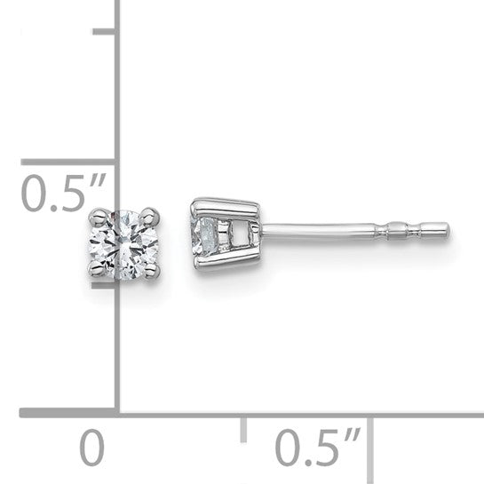 14K White Gold 0.33ctw Round Lab-Grown Diamond Stud Earrings