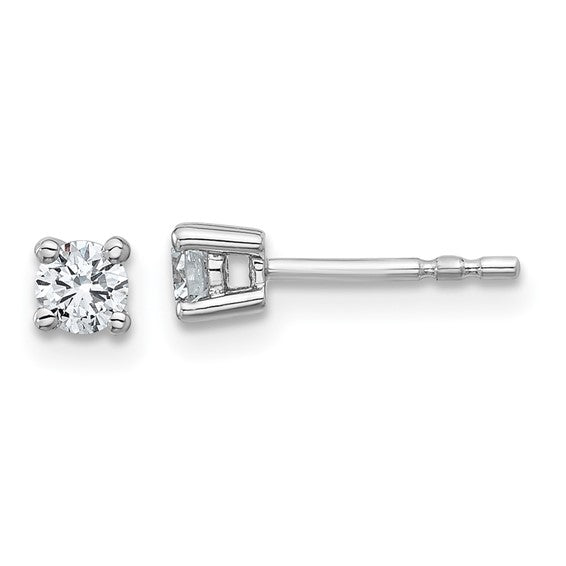 14K White Gold 0.50ctw Round Lab-Grown Diamond Stud Earrings