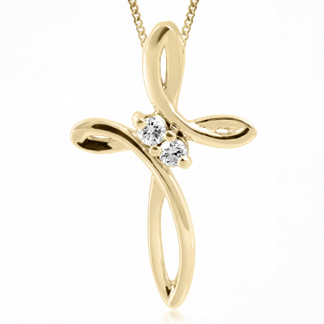 Fire & Ice 10k yellow gold cro