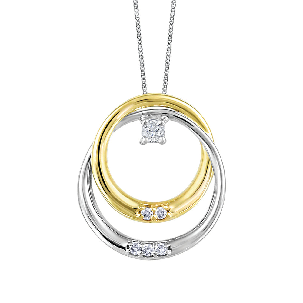 10 Karat 0.024TDW Diamond Necklace, 18"