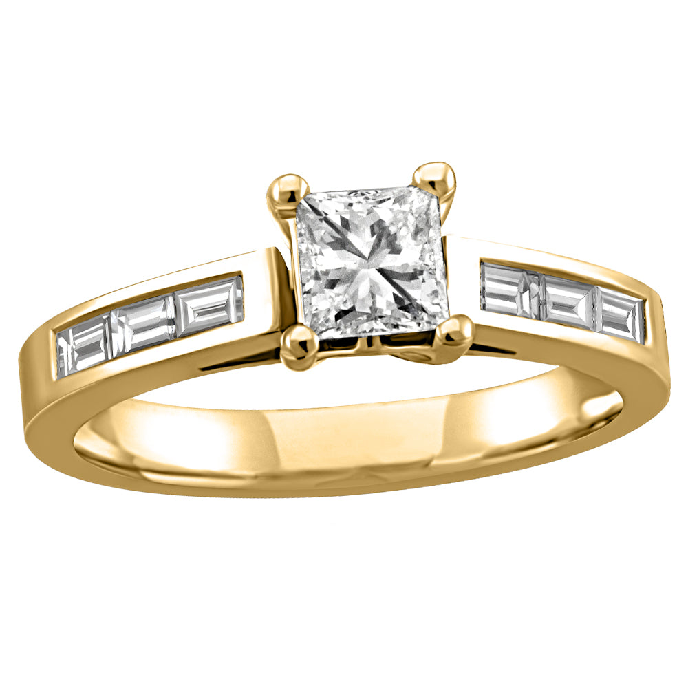 "Fire and Ice" 14k yellow gold