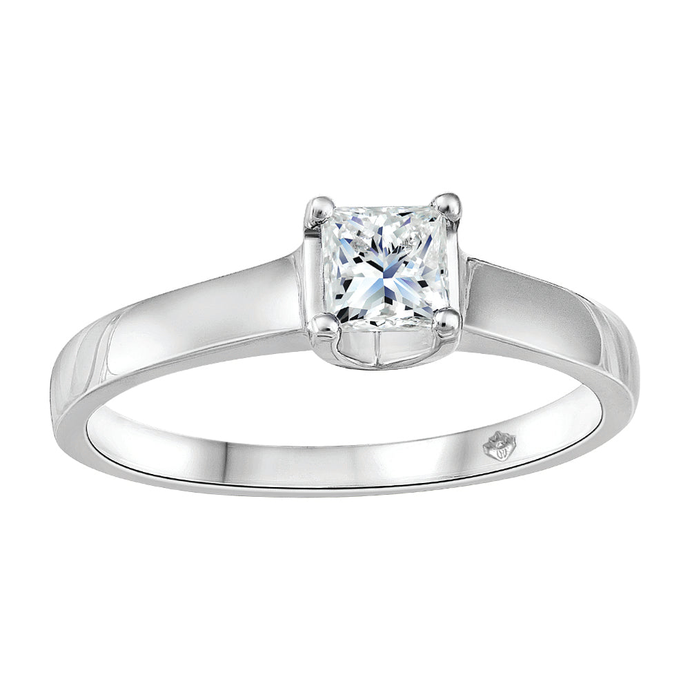 14 karat white gold princess c