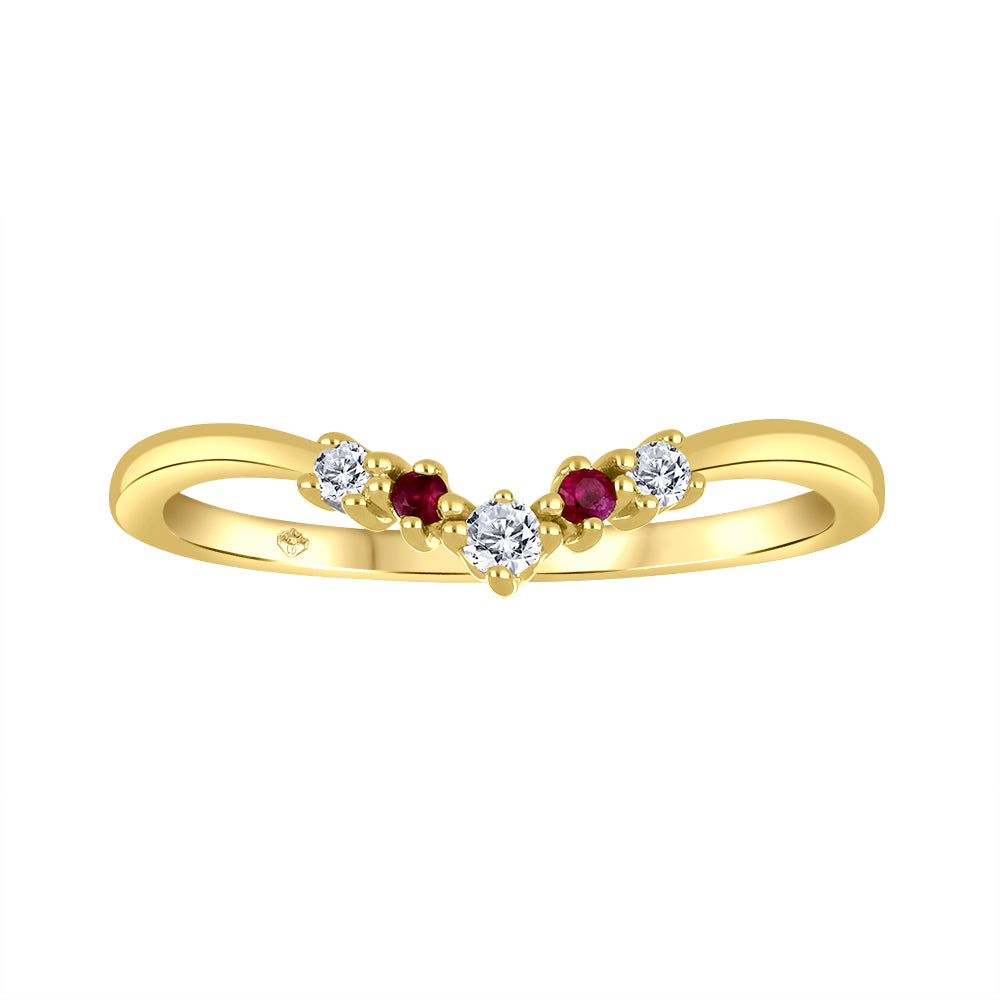 "Fire and Ice" 10k yellow gold