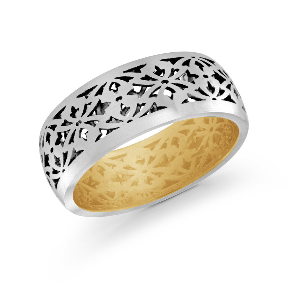 Mardini Precision - Fancy Carved 8MM Gold Ring