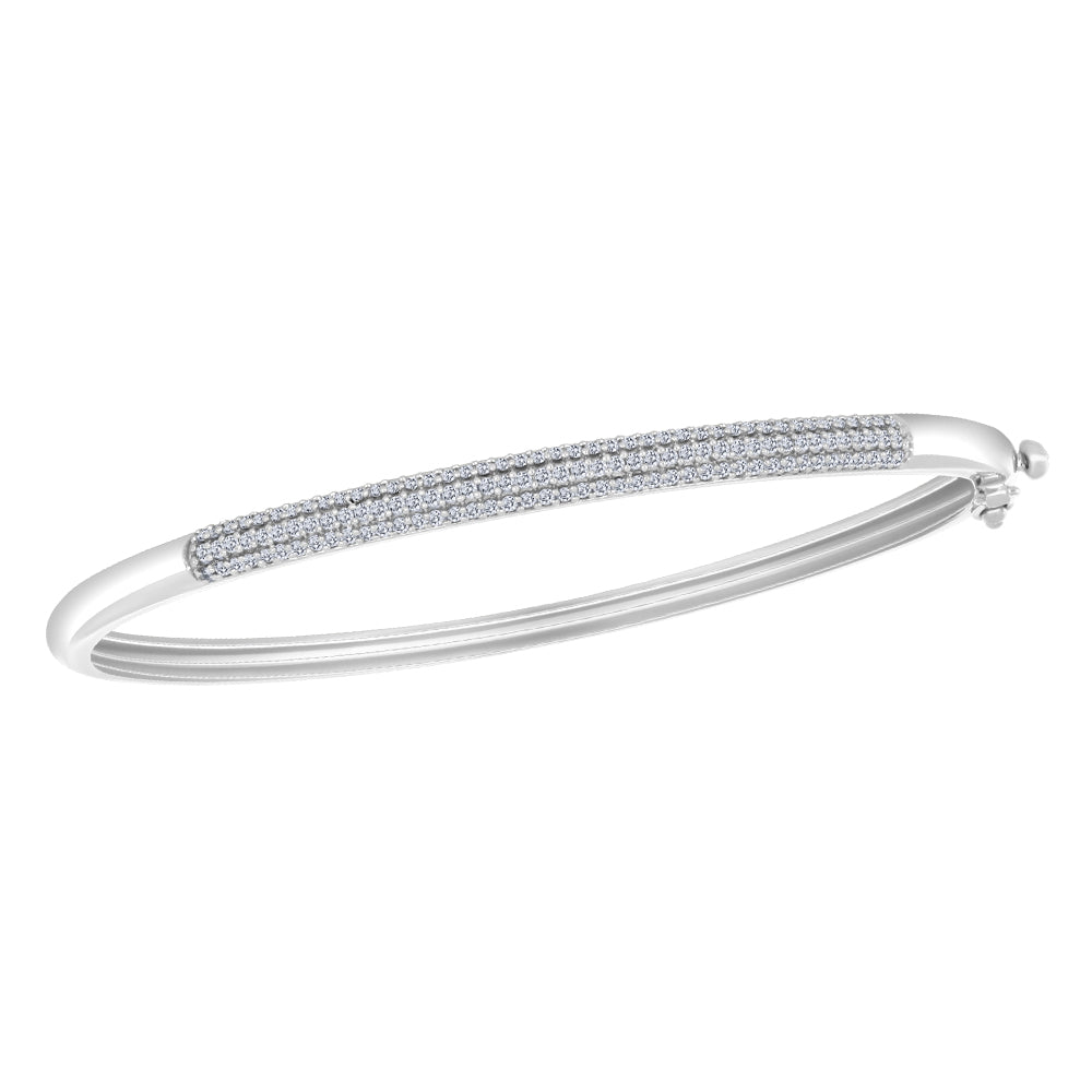 FINAL SALE - 10K Diamond Bangle 0.58TDW