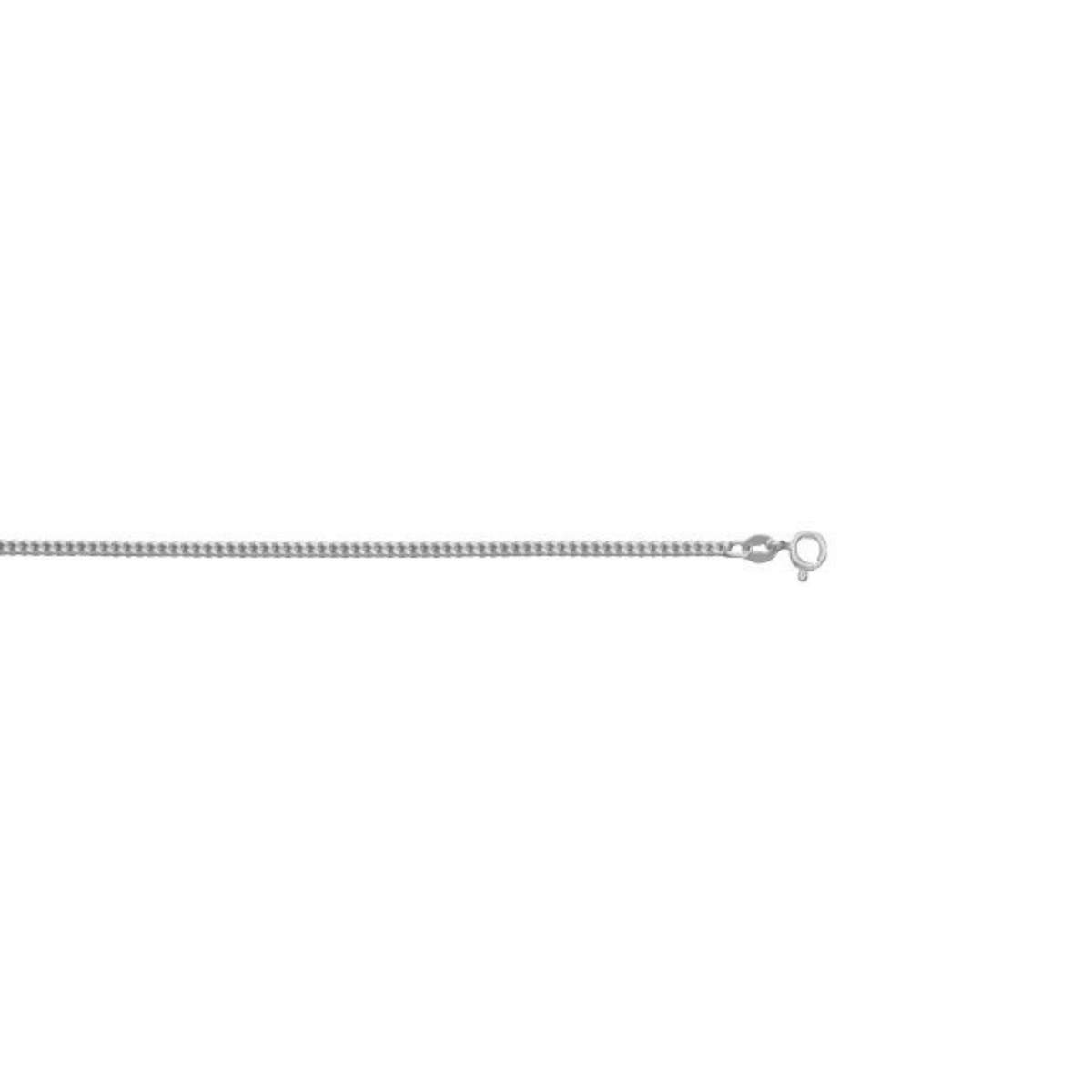 Silver Curb Link (1.2mm) Chain, 22"