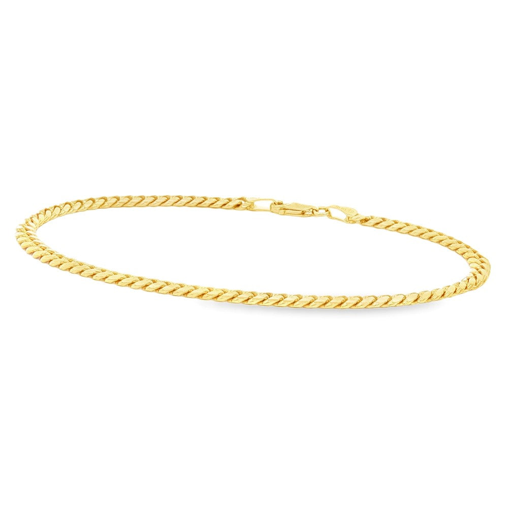 10k yellow gold 4mm solid cuba