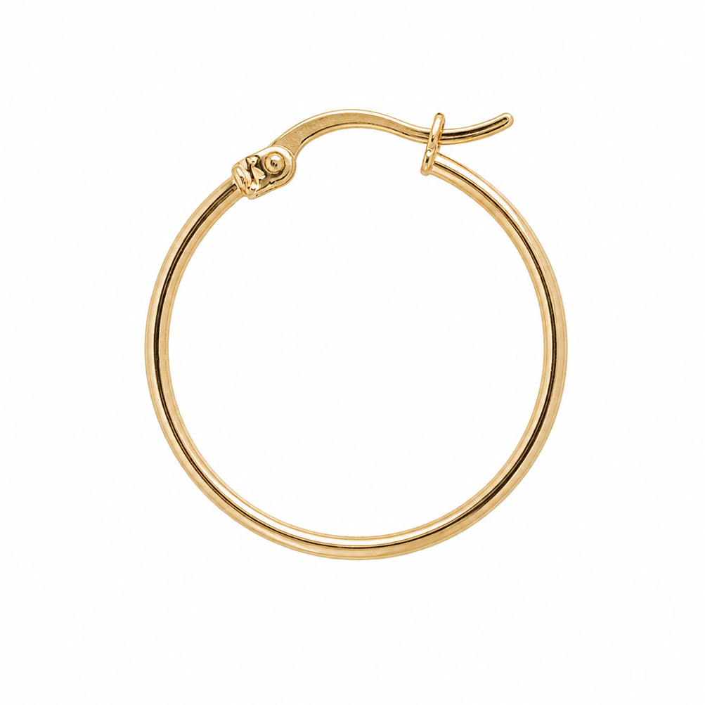 10K Yellow Gold Greek Key Patterned Hoop Earrings