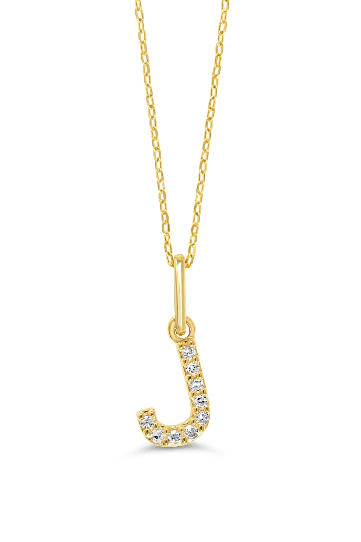 10K Initial "J" Pendant 0.03TDW