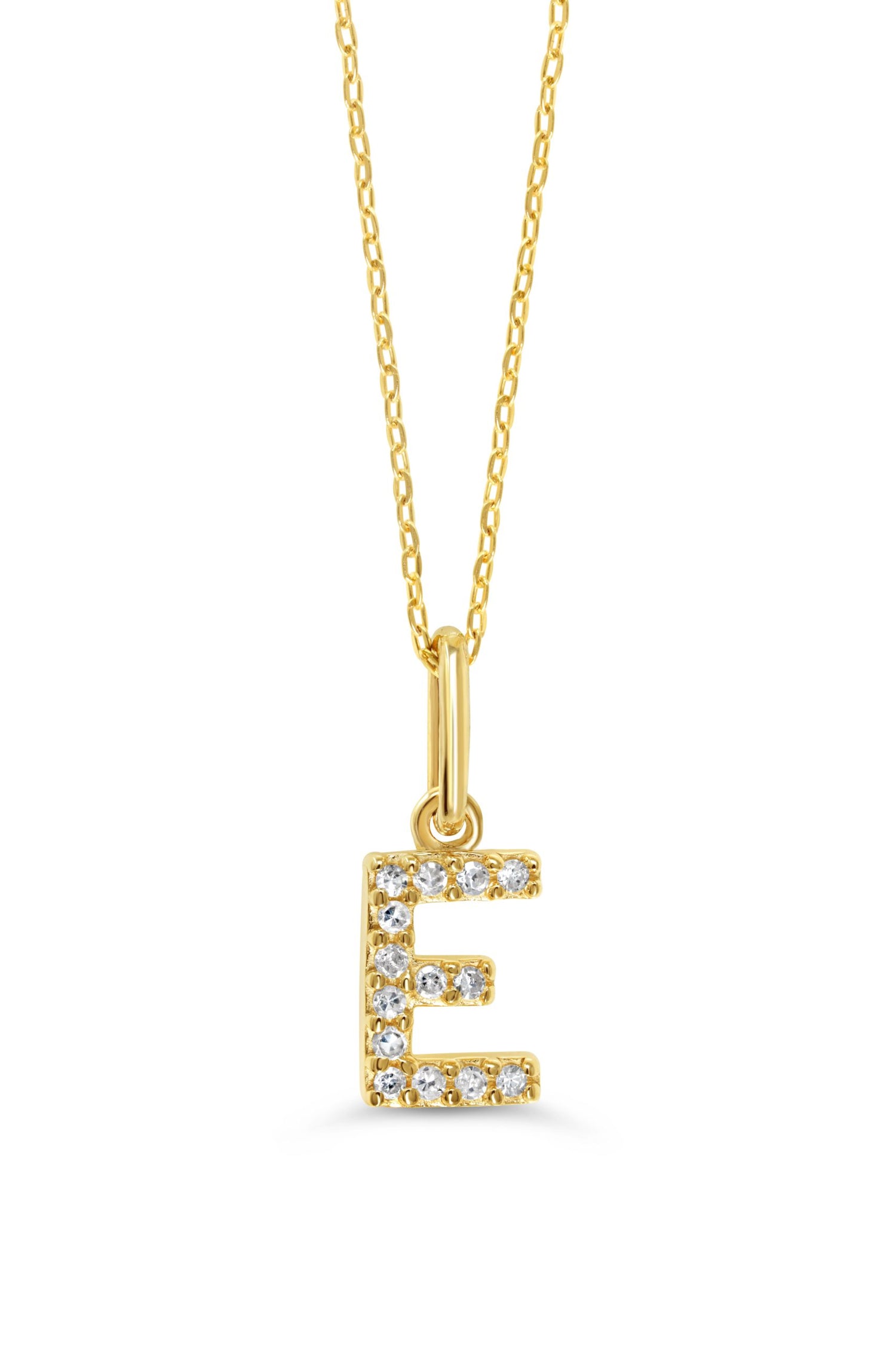 10K Initial "E" Pendant 0.05TDW
