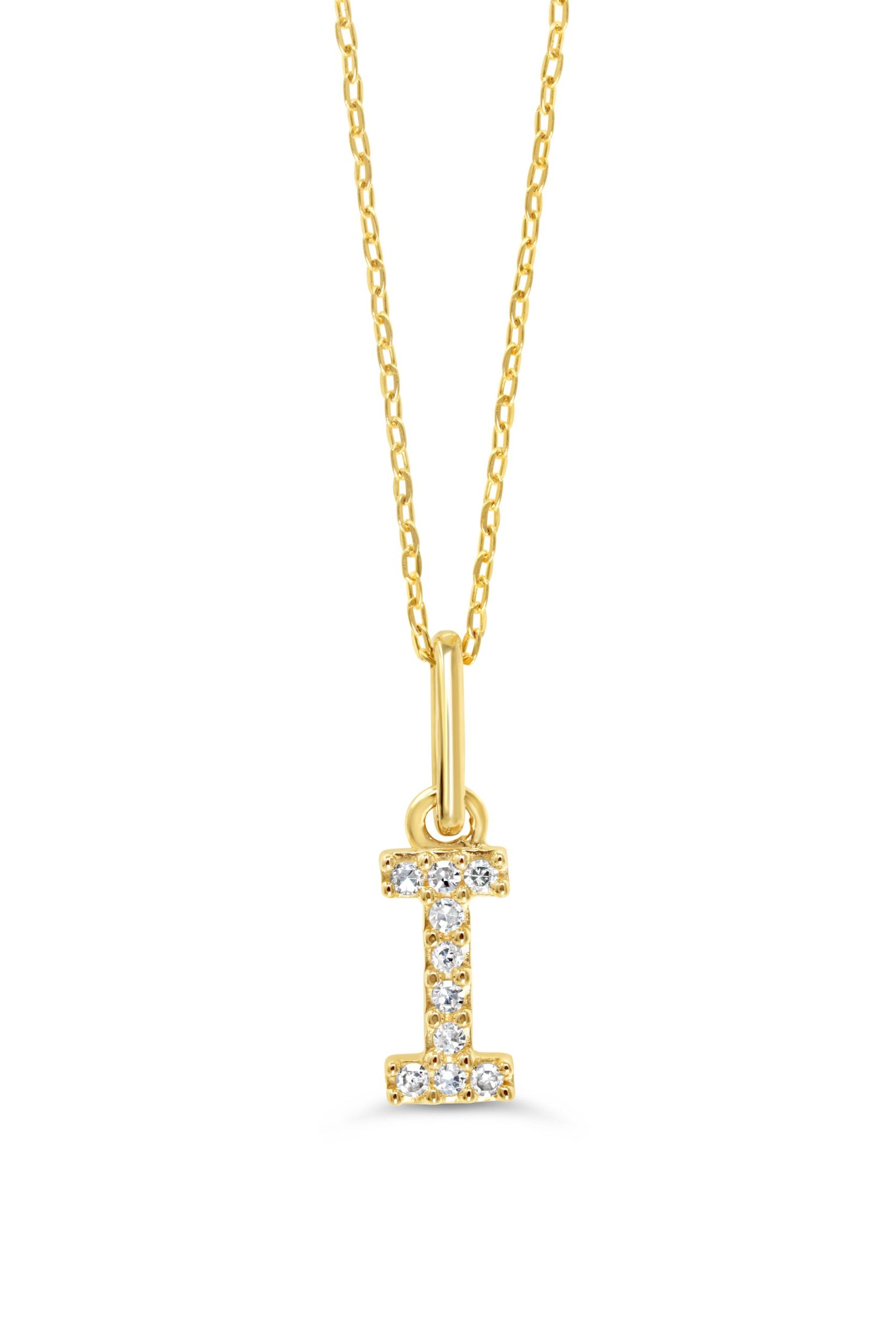 10K Initial "I" Pendant 0.03TDW