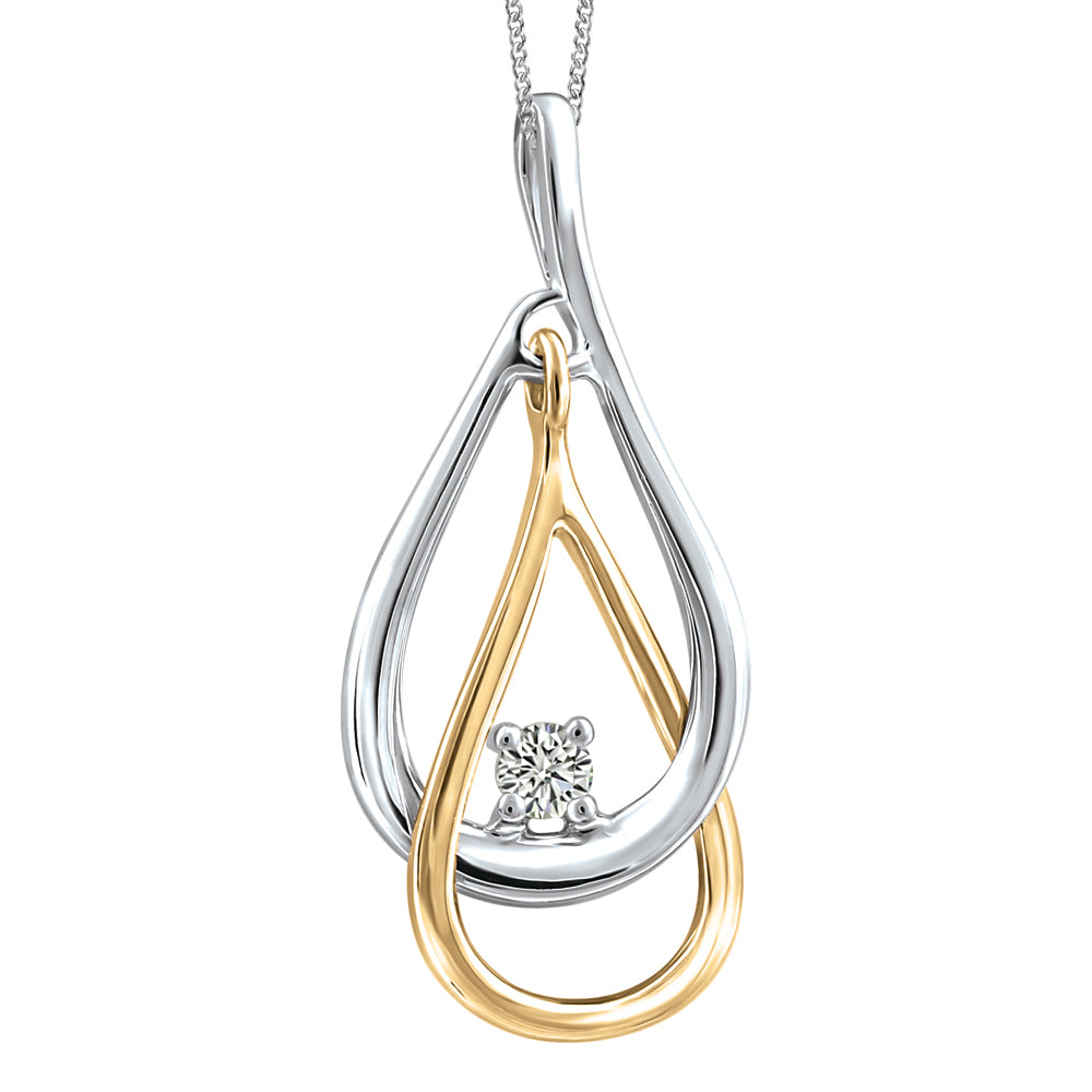 10 Karat 0.06TDW Diamond Necklace