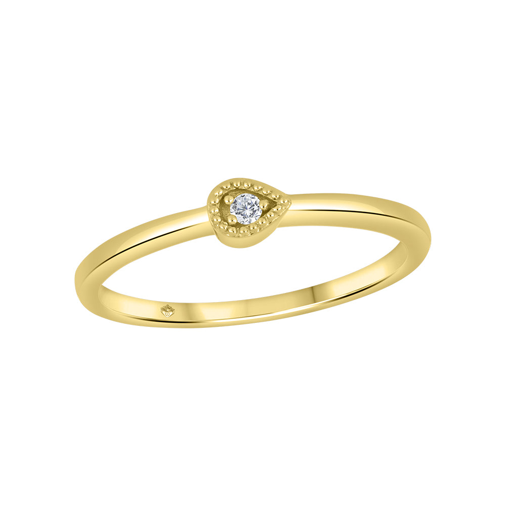 10 Karat Promise Diamond Ring, 0.02 CT Center