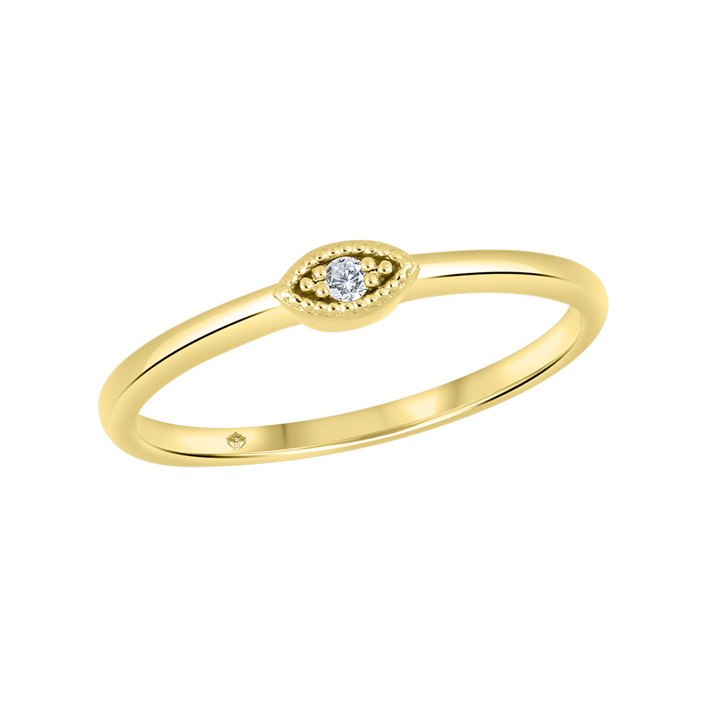 10 Karat Promise Diamond Ring, 0.02 CT Center
