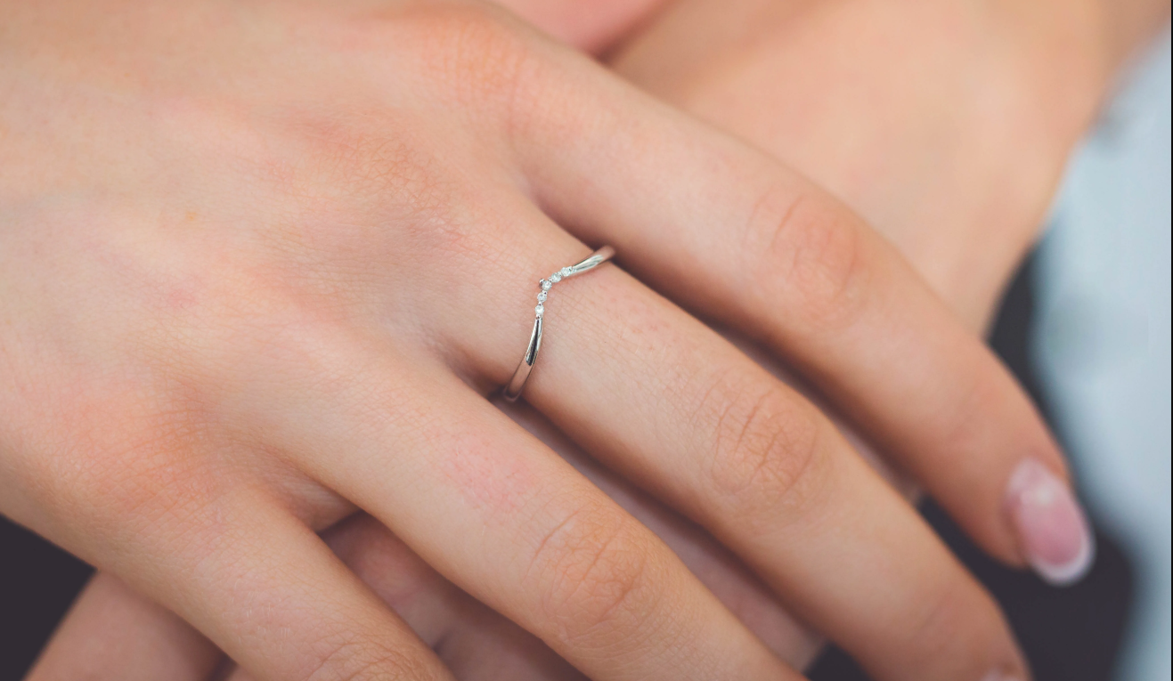 925 silver, rhodium-plated Fiv