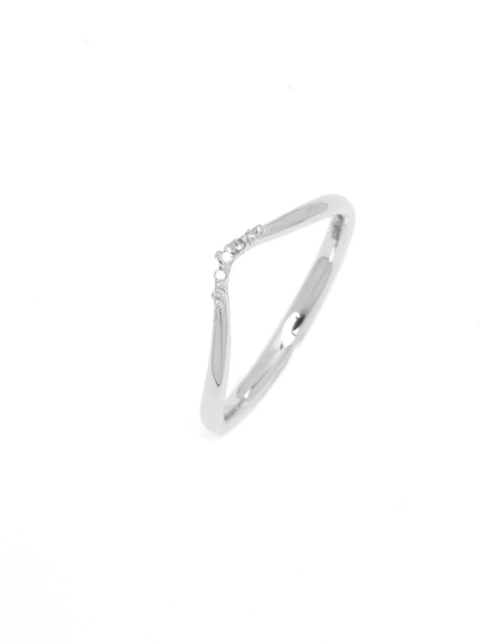 925 silver, rhodium-plated Fiv
