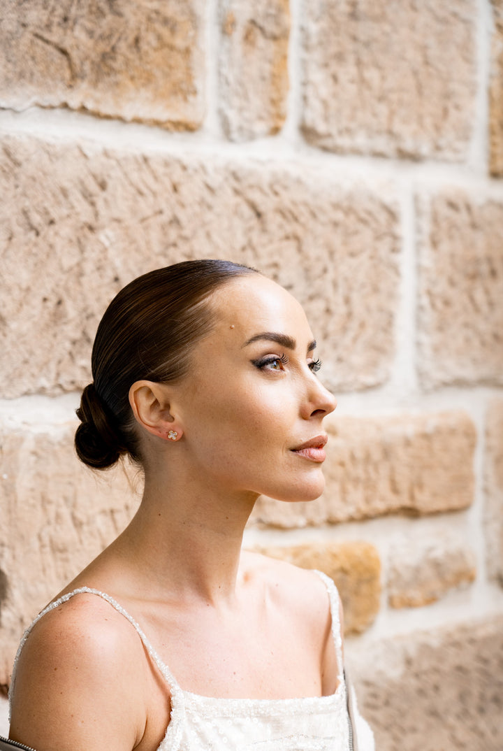 Fairwater MOP Clover Stud Earrings
