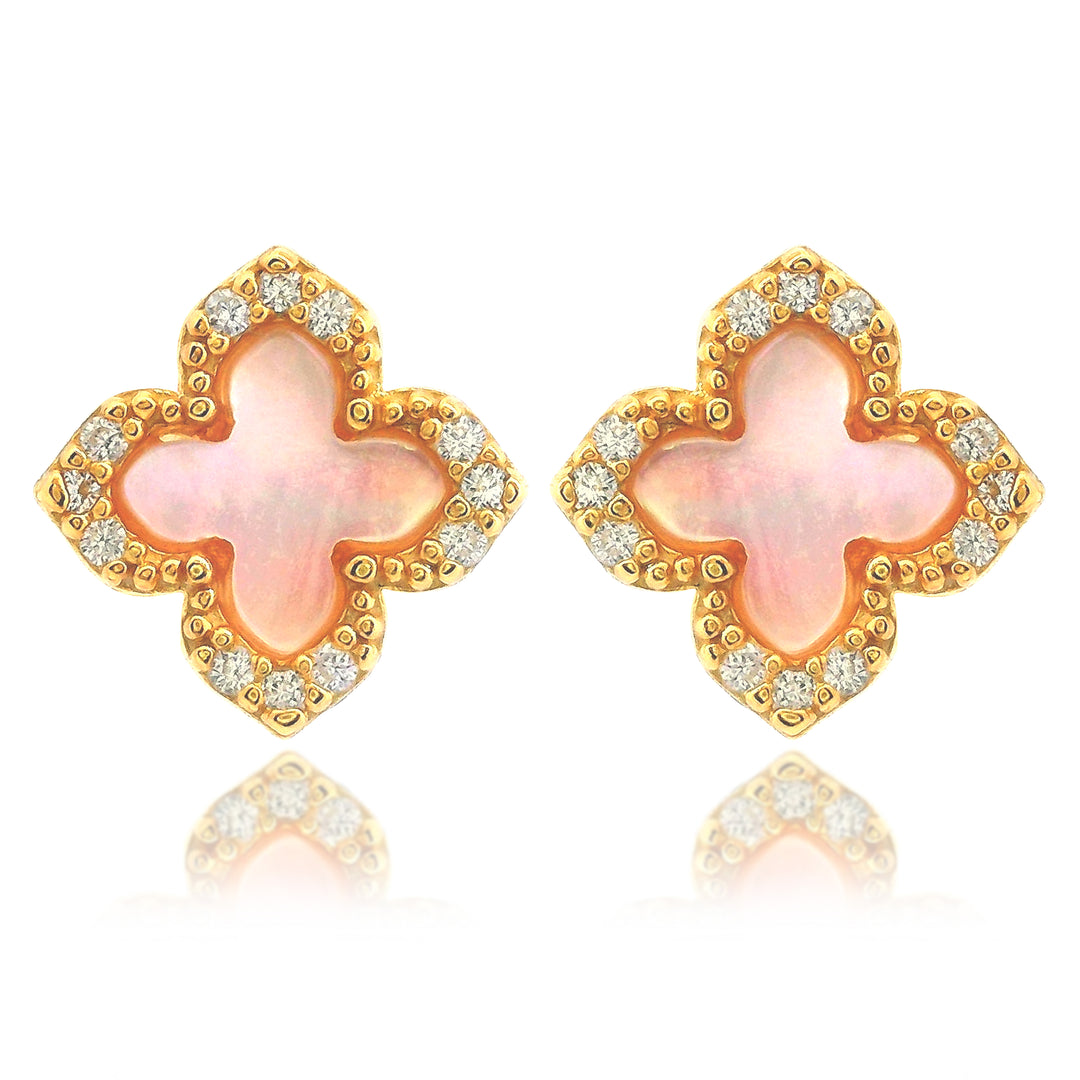 Fairwater MOP Clover Stud Earrings