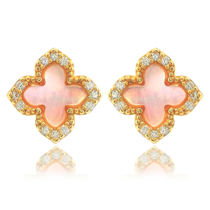 Fairwater MOP Clover Stud Earrings