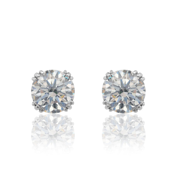 6.5MM Round Cut Stud Earrings