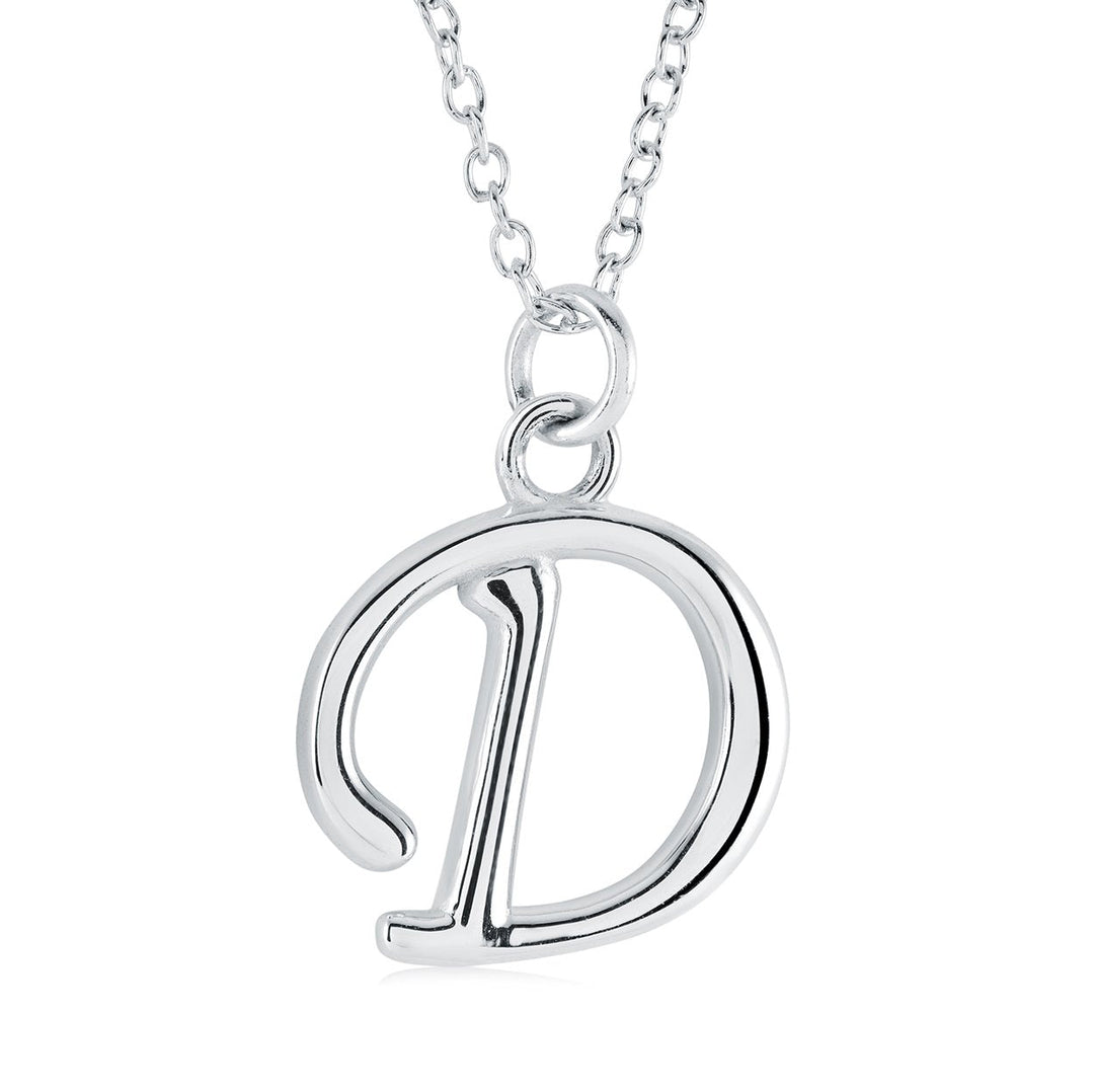 Initial 'D' Script, Stainless Steel