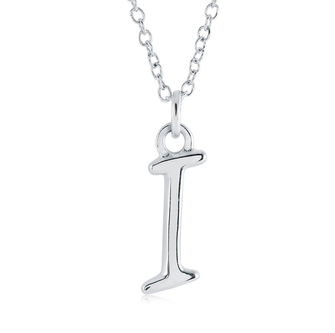 Initial 'I' Script, Stainless Steel