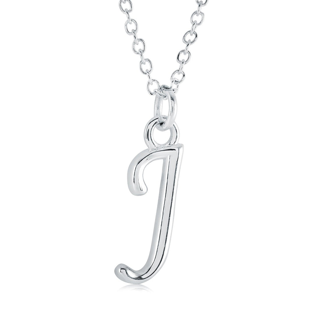 Initial 'J' Script, Stainless Steel
