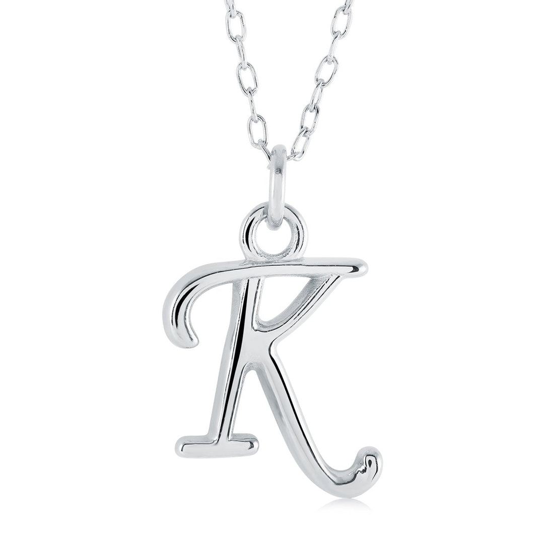 Initial 'K' Script, Stainless Steel