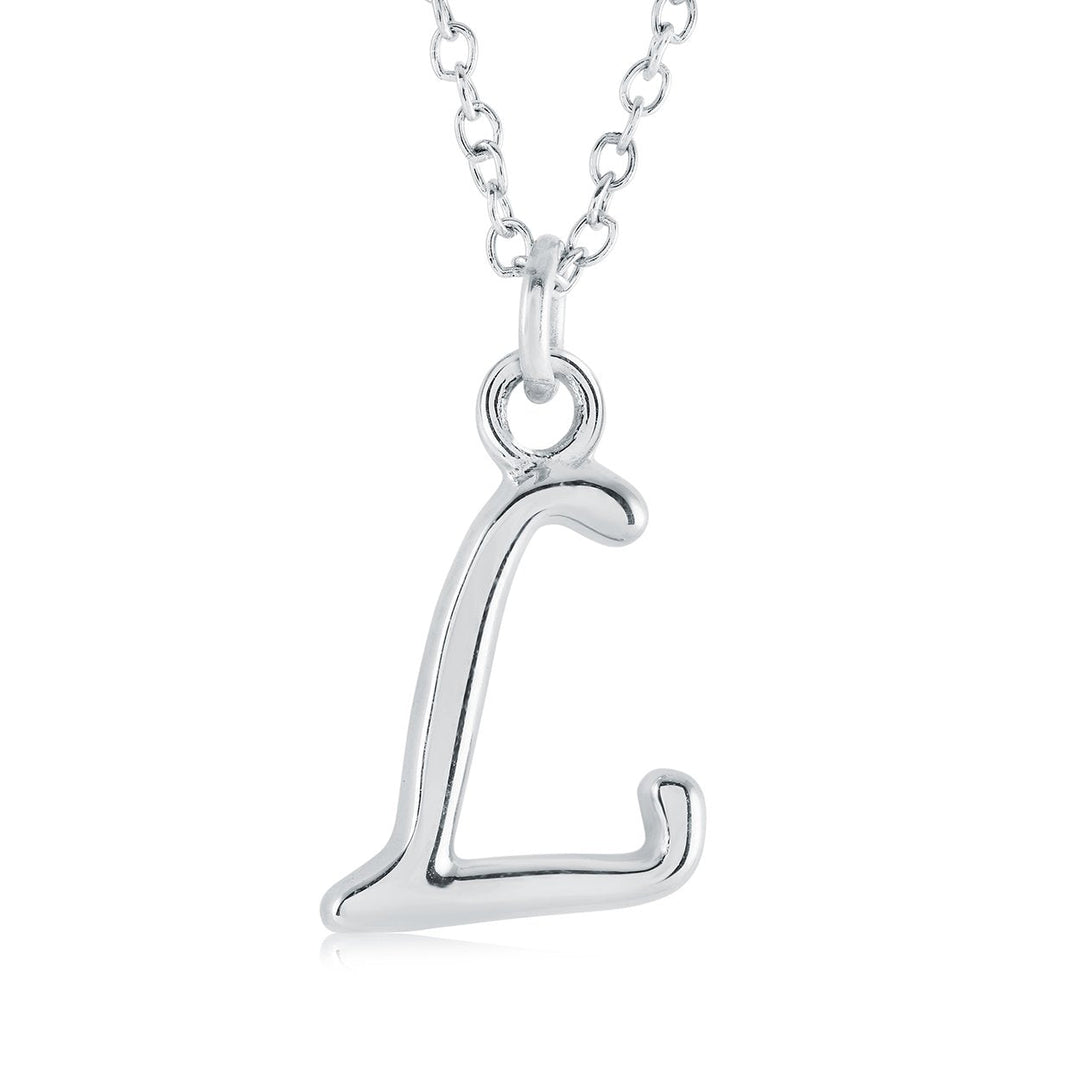 Initial 'L' Script, Stainless Steel