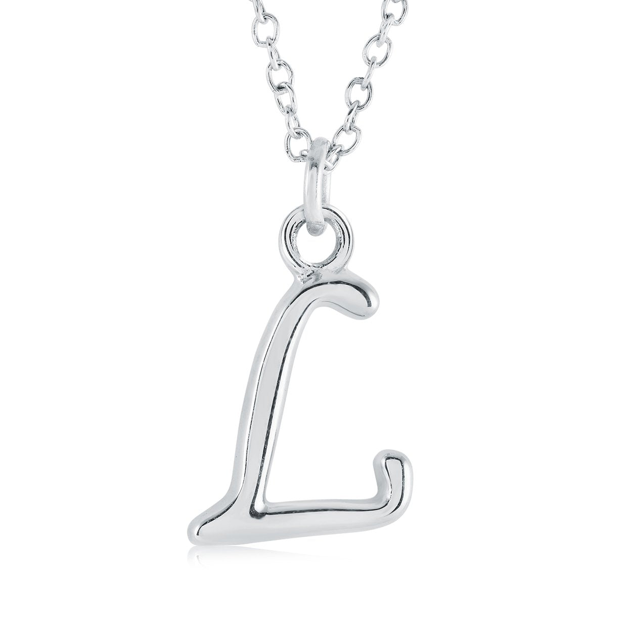 Initial 'L' Script, Stainless Steel