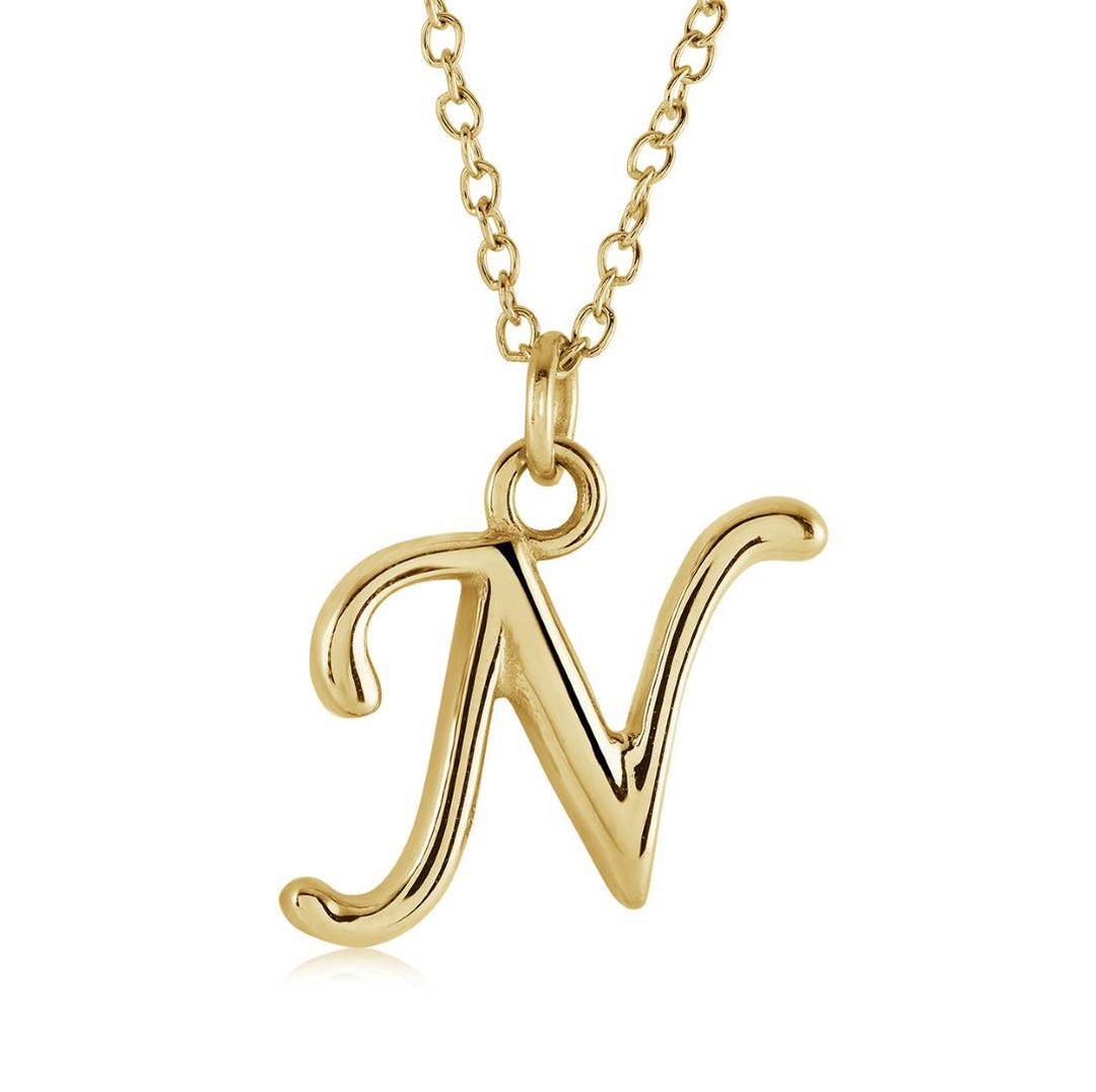 Initial 'N' Script, GP, Stainless Steel