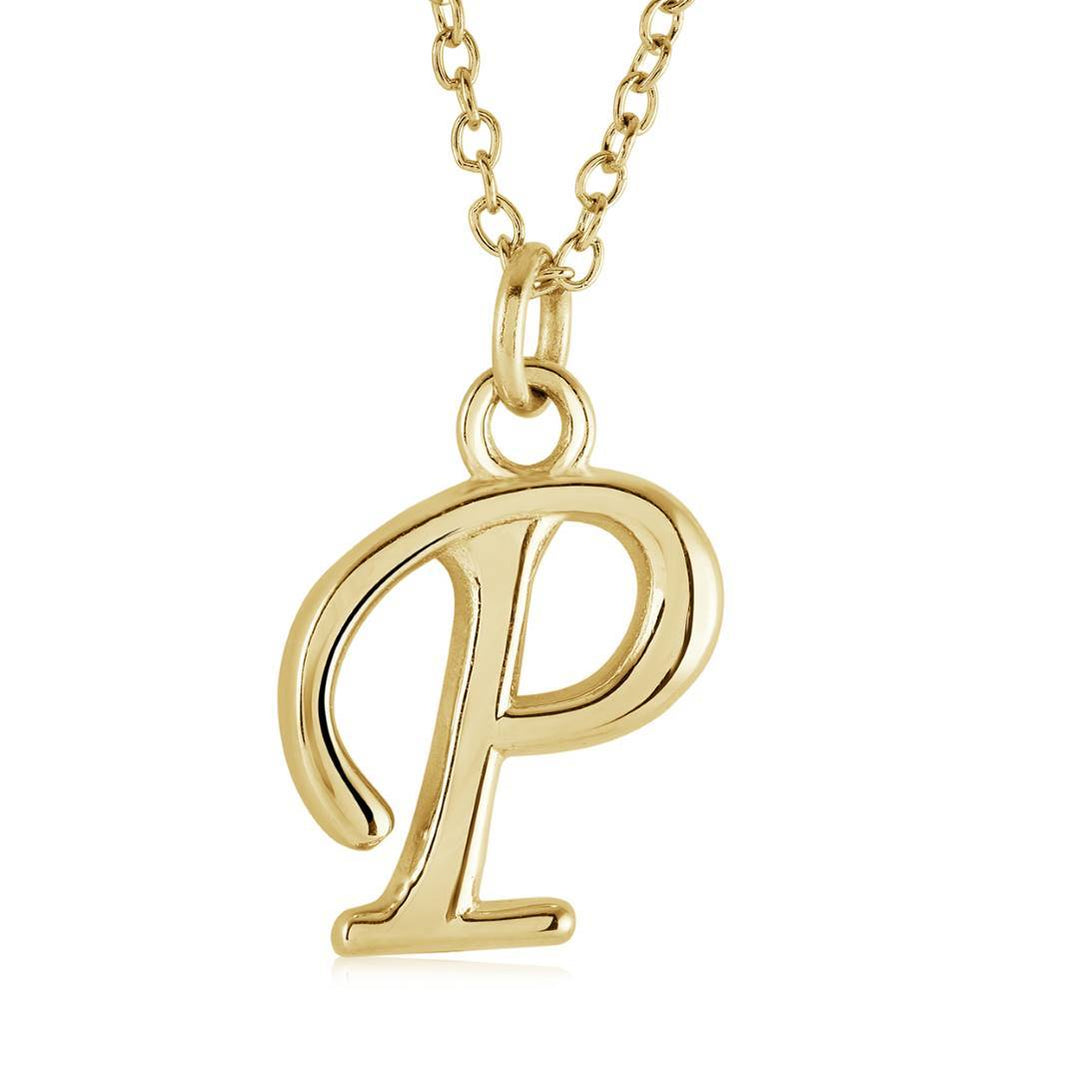 Initial 'P' Script, GP, Stainless Steel