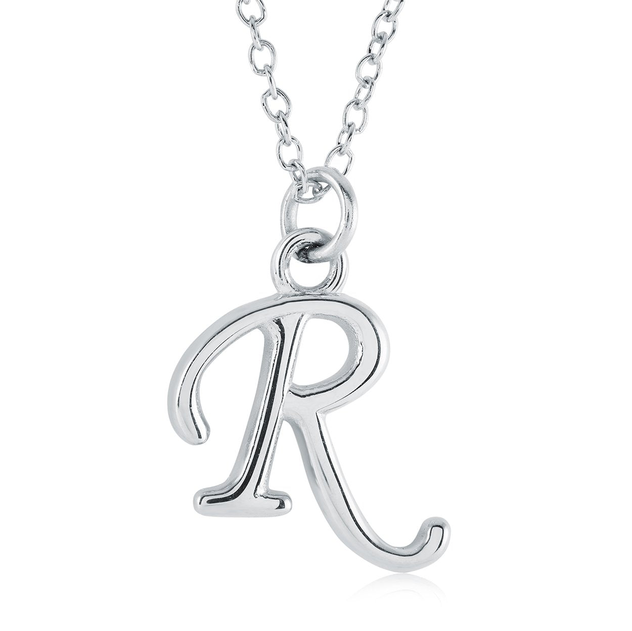 Initial 'R' Script, Stainless Steel