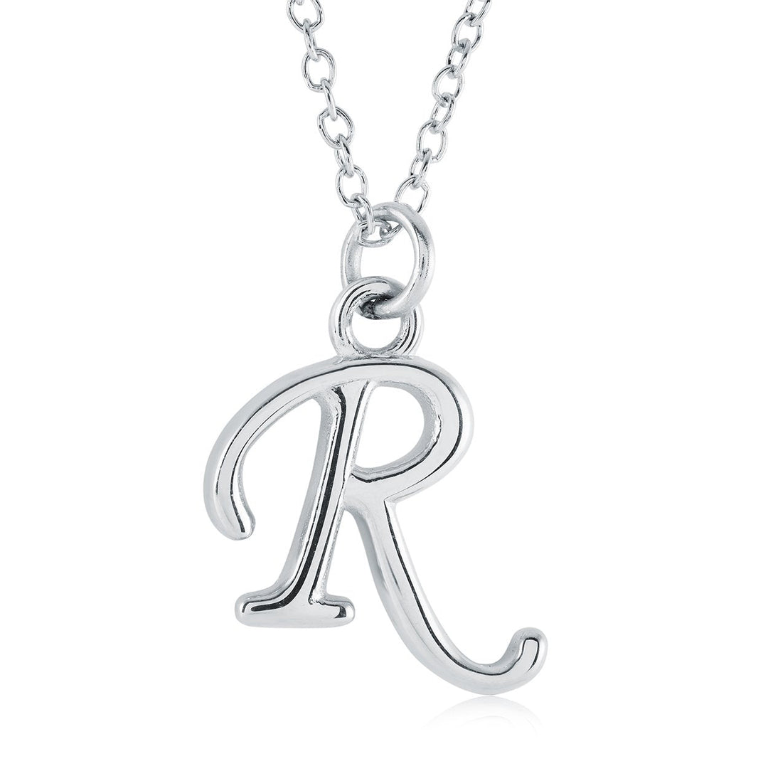 Initial 'R' Script, Stainless Steel