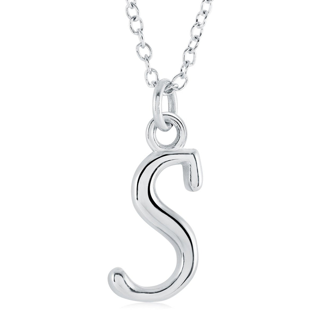 Initial 'S' Script, Stainless Steel