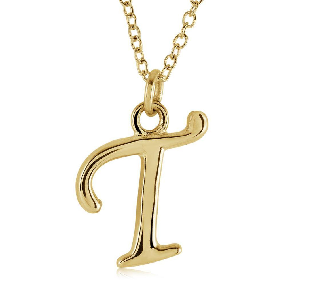 Initial 'T' Script, GP, Stainless Steel
