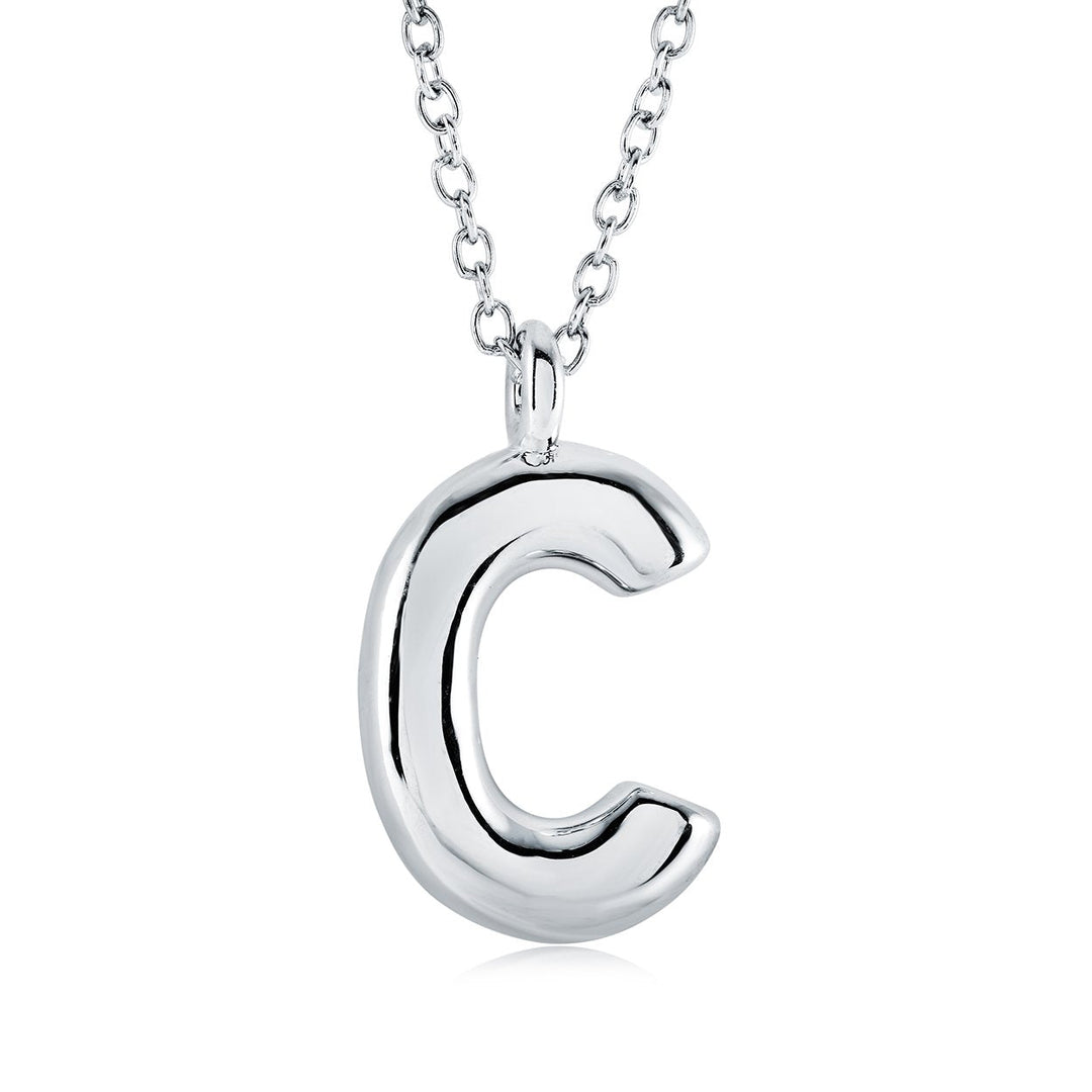 Initial 'C' Bubble, Stainless Steel