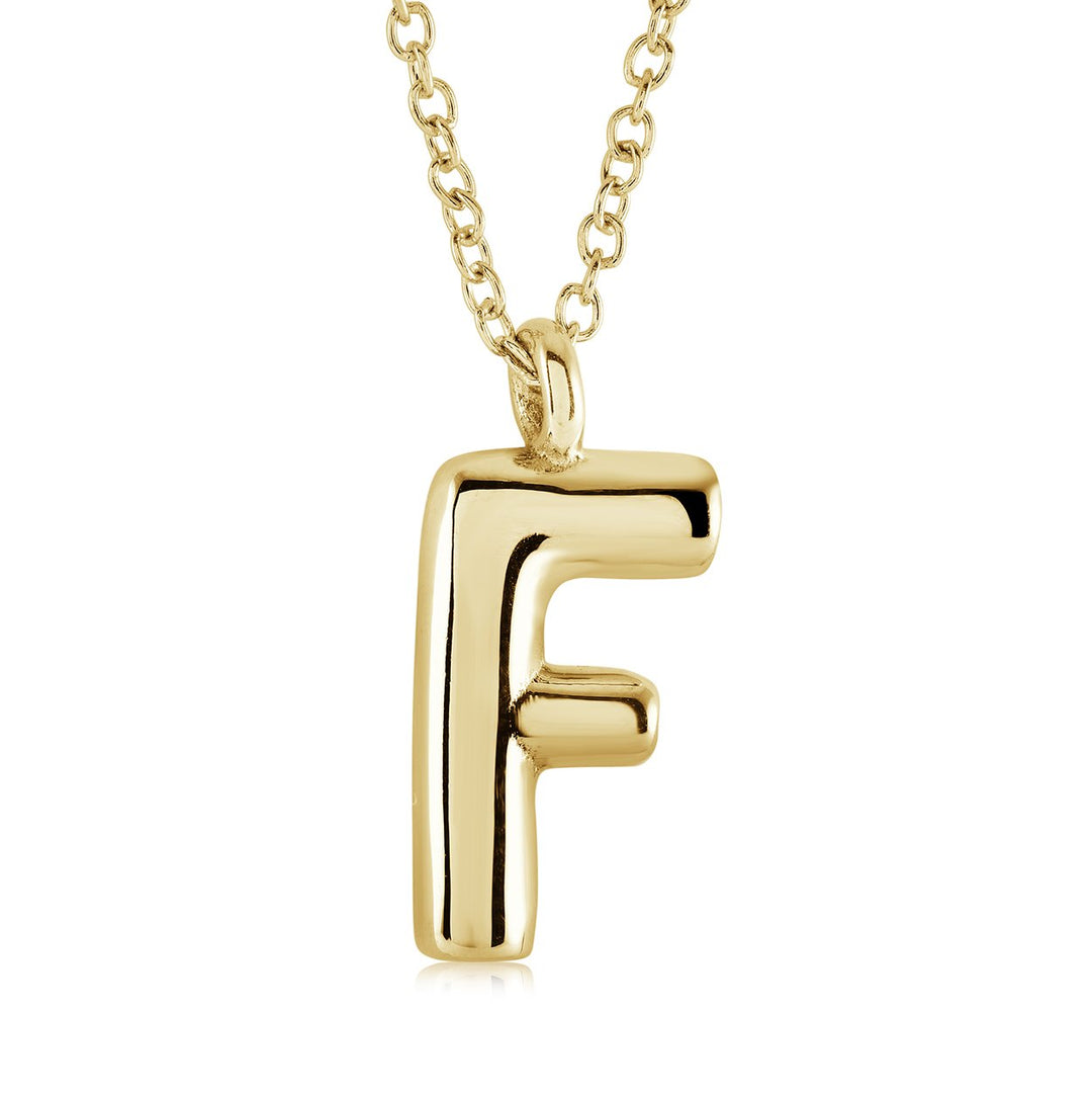 Initial 'F' Bubble, GP, Stainless Steel
