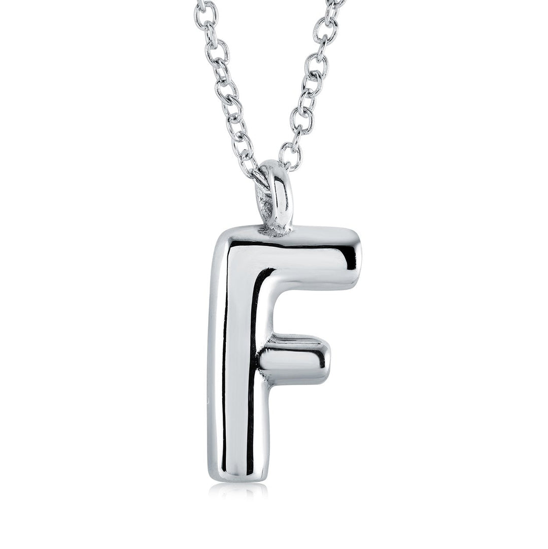 Initial 'F' Bubble, Stainless Steel