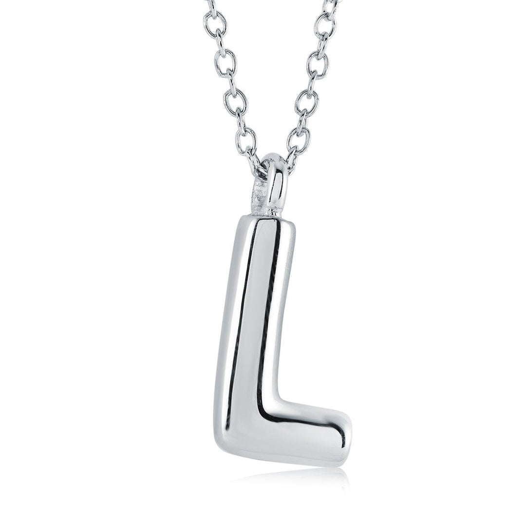 Initial 'L' Bubble, Stainless Steel