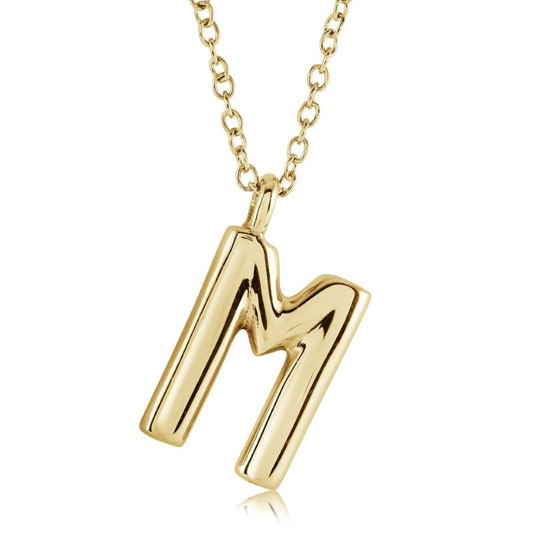 Initial 'M' Bubble, GP, Stainless Steel